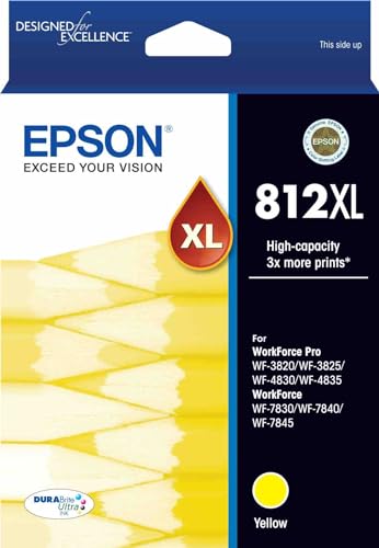 Epson 812XL jaune C13T05E492 encre haute capacité pour imprimer documents XP-5100