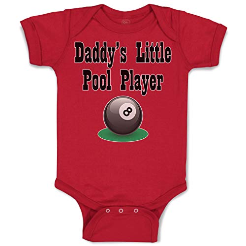 Image of Cute Rascals Baby Bodysuit Daddy's Little Pool Player A Billiards Dad Father's Day Boy & Girl Baby Clothes Funny Cotton Garnet Design Only 6 Months