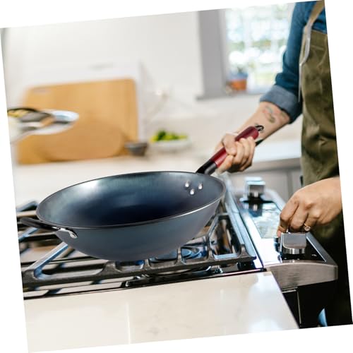 Wok Tradicional de Hierro con Mango de Madera miniatura 3