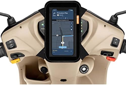 Tantra Mobile Holder for Scooty - Scooty Accessories, Activa Mobile Holder for Scooter, Compatible with All Scooters, Water Resistant Mobile Pouch, Grey, 7 Inch