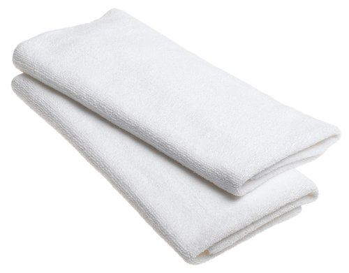 DII Terry Microfiber Dishtowel Set of 2, White