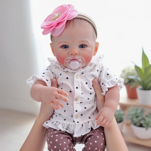 muñeca reborn bebé realista vinilo suave 48 cm miniatura 6