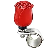 Arenbel Car Suicide Knob Rose Shape Steering Wheel Turning Control Spinner Assist Grip Handle Fit Most Agricultural Tractors Forklifts Lawn Mowers, Red
