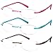 EFE Rimless Reading Glasses Readers Women Blue Light Blocking Lightweight Unbreakable Anti-Eyestrain Eyeglasses 3 PACK (Mixcolor, 2.5)