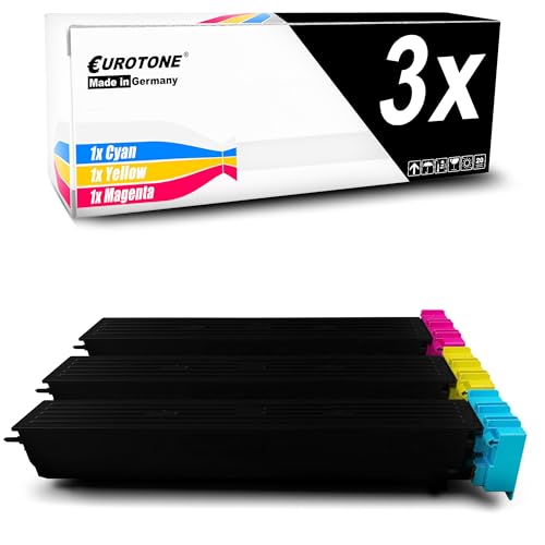 Toner TN611 couleur Eurotone pour imprimante Bizhub C451 C550 C650 pack de 3 cartouches recharge