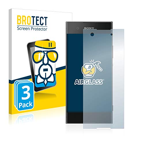 BROTECT Protector Pantalla Cristal para Sony Xperia XA1 Protector Vidrio (3 Unidades) - [Dureza 9H, Anti-Arañazos]