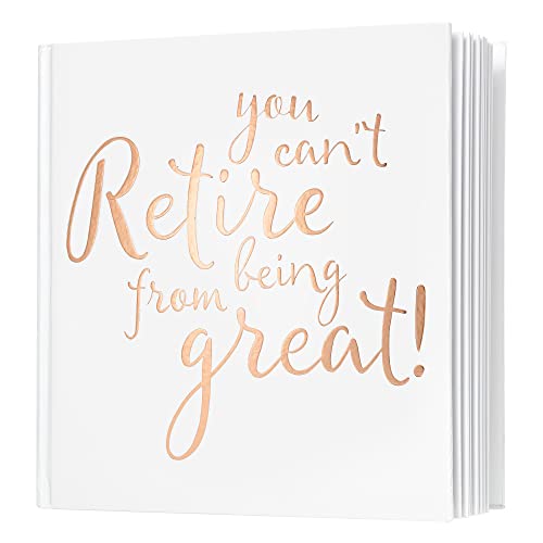 Calculs Retirement Party Guest Book for Father Can't Retire from Being Great Guestbook Polaroid Picture Book 8.5” Square Hardcover Blank Pages for Instax