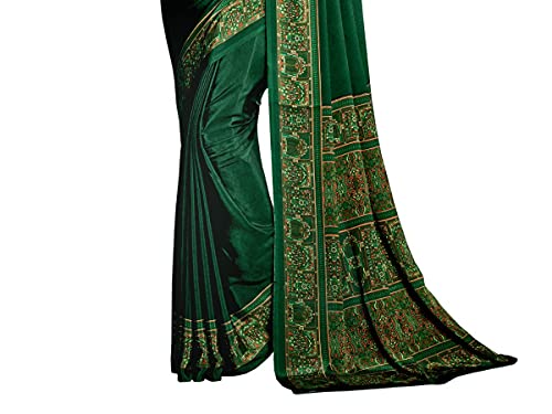 Image of Jaanvi fashion Women's Crepe Silk Saree with Unstitched Blouse Piece | Soft Lightweight Traditional Ethnic Wear Saree for Party, Wedding, Festival