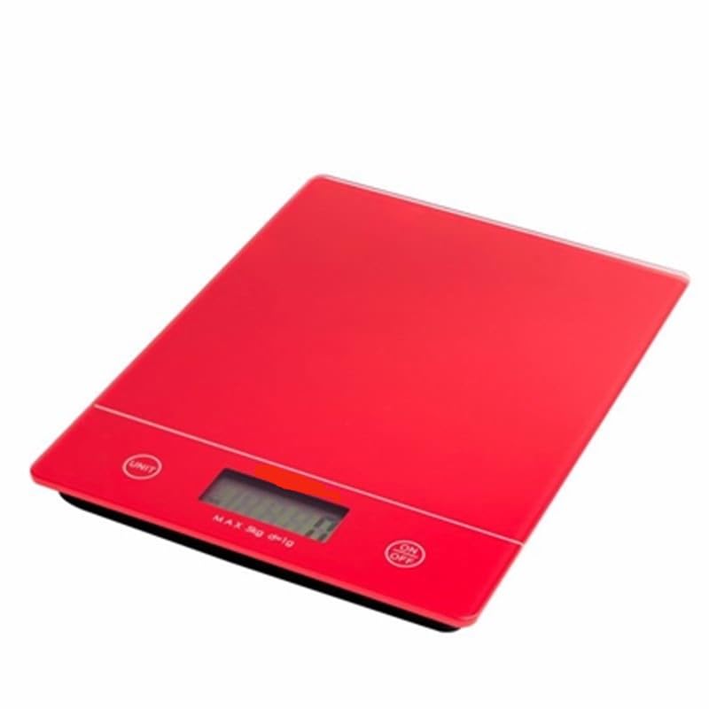 Kitchen Digital Scale 5 kg – Electronic Food Weighing Scale with High Precision Sensor for Cooking & Baking (RED)