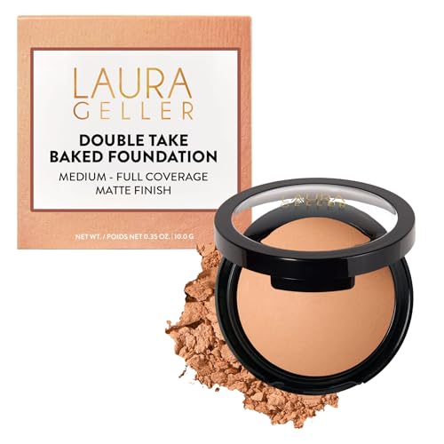 LAURA GELLER NEW YORK Baked Double Take Powder Foundation - Medium - Buildable Medium to Full...