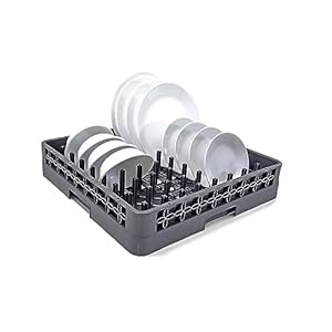 Peg Plate Rack for Commercial Dishwasher | Full Size Tray Rack | Polypropylene | Gray