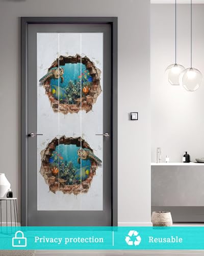 Película de privacidad para ventana efecto vitral 3D 17.7"x39.3" miniatura 5