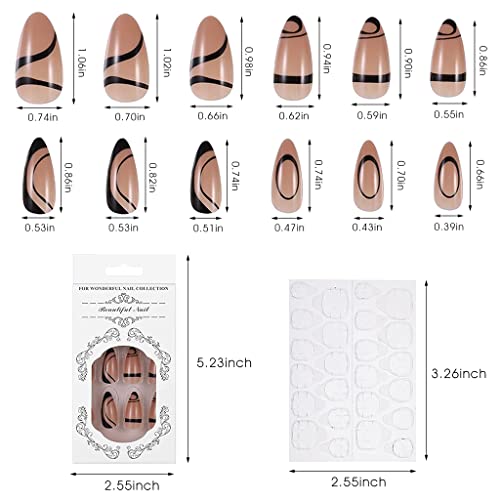Image of MAYCREATE French Press On Nails, 24pcs, Artificial Gel Set