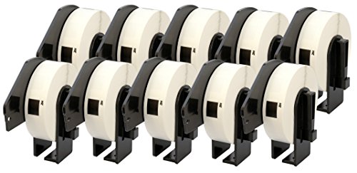 10x DK-11204 17 x 54 mm Rollos de etiquetas multiusos compatibles (400 etiquetas por rollo) para P-Touch QL-1110NWB QL-1100 QL-1060N QL-500 QL-500A QL-570 QL-580 QL-700 QL-710W L-800 QL-810W QL-820NWB Cover