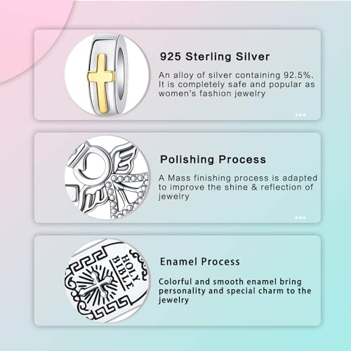 Image of LUXILLA Love You Best Friend Grandma Wife Heart Charm 925 Sterling Silver Charms Fit for Bracelets Necklace Jewelry Gift for Women