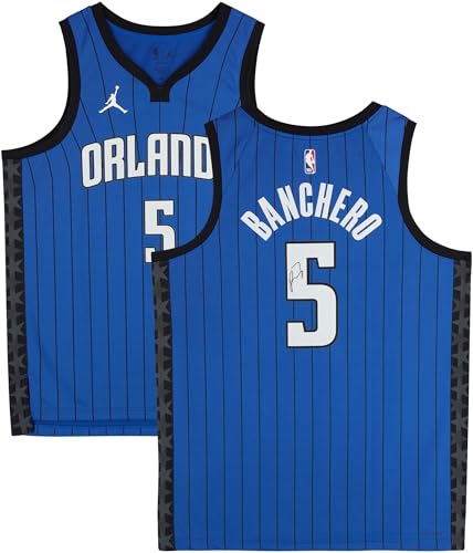 Paolo Banchero Orlando Magic 23-24 Autographed Jordan 23-24 Pinstripes Swingman Jersey - Autographed NBA Jerseys