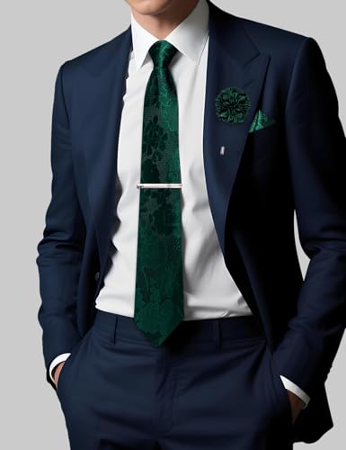 Image of DiBanGu Silk Zipper Ties for Men, Formal Pre-tied Necktie