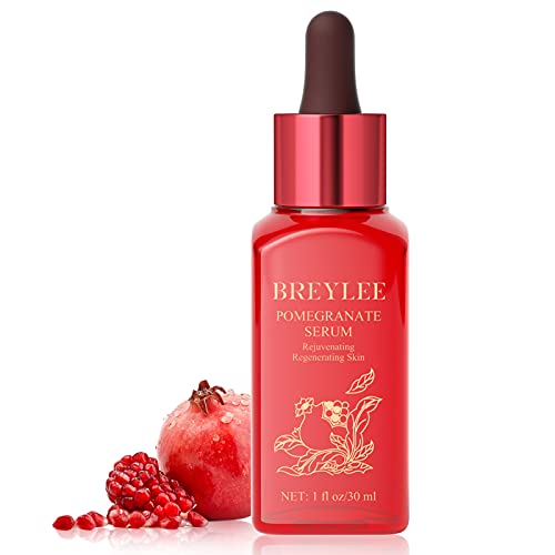 Hydrating Serum, BRYELEE Hydrating Facial Serum Anti-oxidation Pomegranate Serum Moisturizing Serum with Red Pomegranate Extract & Hyaluronic Acid Refreshing Serum Routine Skincare(30ml, 1 fl oz)