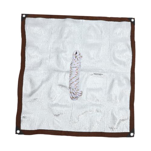 KONTONTY 1pc Aluminum Foil Shade Net Sail Canopy Waterproof Lawn Sunblock Shade Sun Shade Canopy Outdoor Patio Shade Sails Sunscreen Net for Trees Sun Protection Insulation Net White