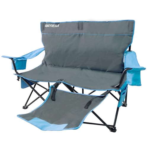 BAYIEIUI Campingstuhl Faltbar mit Fußstütze 2 Personen XXL Klappbar...