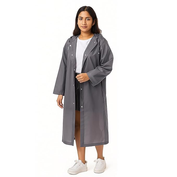 EVA Waterproof Rain Coat Hooded Full Sleeve Unisex Rainwear Poncho for Men Women Boys and Girls Lightweight Reusable Outdoor Raincoat for Camping Hiking Travel EVA Waterproof Rain Coat Hooded Full Sleeve Unisex Rainwear Poncho for Men Women Boys and Girls Lightweight Reusable Outdoor Raincoat for Camping Hiking Travel