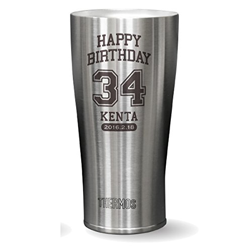 おもしろ名札工房 THERMOS サーモス 真空断熱 メモリアルタンブラー JDE420 （バースデーC）のサムネイル