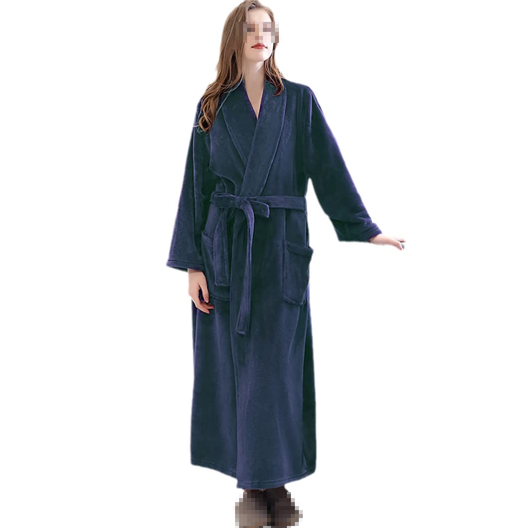 keusyoi Męski ciepły flanelowy szlafrok męski zimowy koralowy polarowy szlafrok kąpielowy nocna bielizna nocna damski szlafrok szlafroki plus size