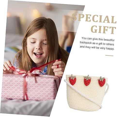 BESPORTBLE Straw Crossbody Bucket Bag for Women Woven Shoulder Beach Bag with Strawberry Design Lightweight Handbag for Travel Daily Essentials Stylish Summer Purse4