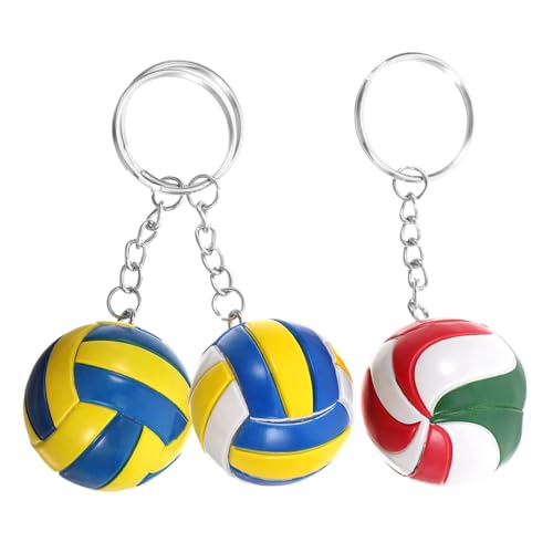 Porte clé de volleyball lot de 3 avec pendentifs exquis pour accessoires