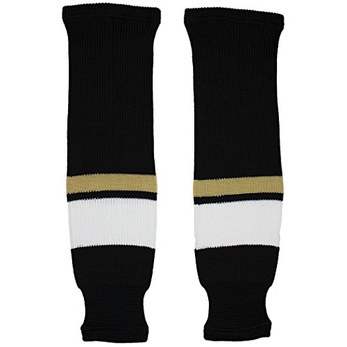 TronX Pittsburgh Knit Hockey Socks (24 Inch - Black)