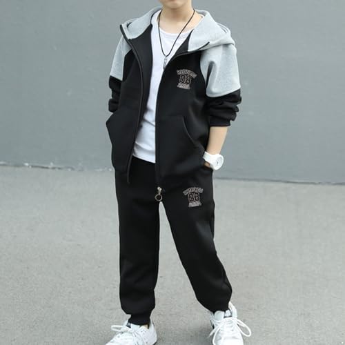 Jugaoge Kids Boys Hoodie Sweatshirts and Sweatpants Jogger Set 2 Pieces Tracksuit Sweatsuit Fall Outfit2