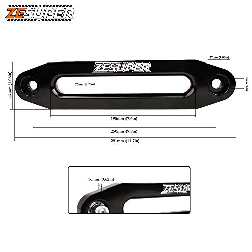 Zesuper Universal 10" Aluminium Winch Hawse Fairlead For 8000-13000Lbs Winch #TOP1