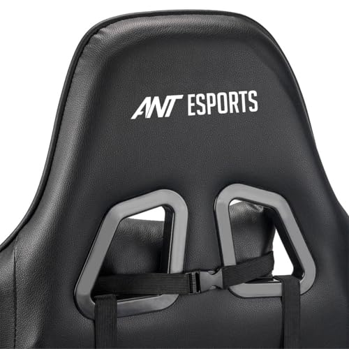 Image of Ant Esports 9077 Ergonomic Gaming Chair, Multifunctional Gaming Chair with Premium PU Leather Upholstery, 2D Armrest, Integrated Neck and Lumbar Support, & 180 Recline - Back & Red