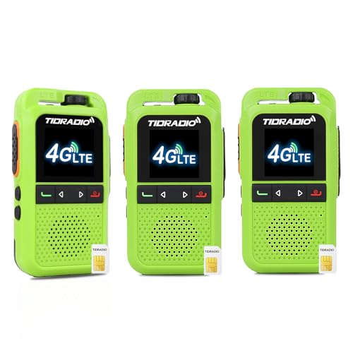 Image of TIDRADIO TD-G100 Global Rapid Walkie Talkies with SIM Cards, 4G POC Unlimited Range 6000 Miles Two Way Radios, Long Range PTT for Family, Logistics, Company,Green-3P
