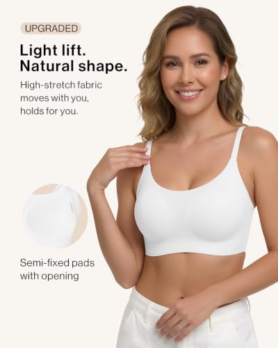 Image of Ubras Wireless Bralette Seamless T-Shirt Bra Spaghetti Strap Bra | Women, Pull On, Comfortable, Breathable, Smooth, Daily Wear