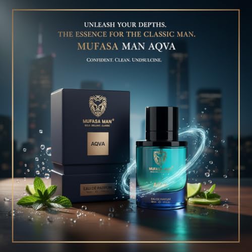 Image of AQVA Eau de Parfum for Man 50 ml I Perfume for Men with Magnetic Cap I Mint & Sandalwood Notes I Long-Lasting 12 Hours | Premium Luxury Fragrance for Gifting Daily Wear