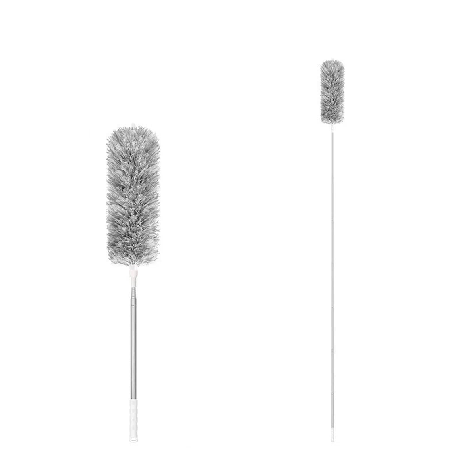 Spolverino Spazzola for spolverare in microfibra estensibile for la rimozione della polvere a mano antipolvere Aria condizionata domestica Piuma Pulizia dei mobili for auto(1pc 280cm-White)