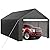 YITAHOME 12 x 20 FT Carport Canopy Heavy Duty Galvanized Frame Car Shelter Tent with Removable Sidewalls, Portable Garage Tent Boat Shelter Gray