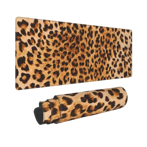 Tapis de souris de jeu léopard avec base antidérapante fluide 30x60cm