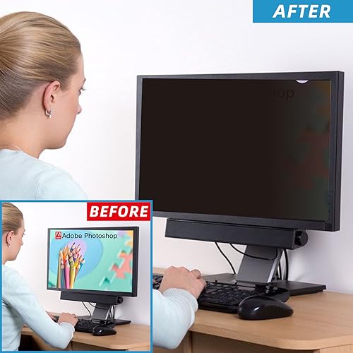 Image of GUMIKE 2-PACK 24 inch Computer Privacy Screen Filter Suitable for 16:9 Aspect Ratio Widescreen Monitor - Blue Light Filter- Anti-Glare & Anti-Scratch Protector Film ([2-Pack] 24 inch Widescreen (16:9)