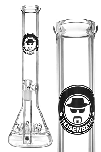 Heisenberg Big Bud Glasbong Höhe 42cm Beaker mit Eiskerben 18.8 Percolator Bongs NS19 – Bild 3