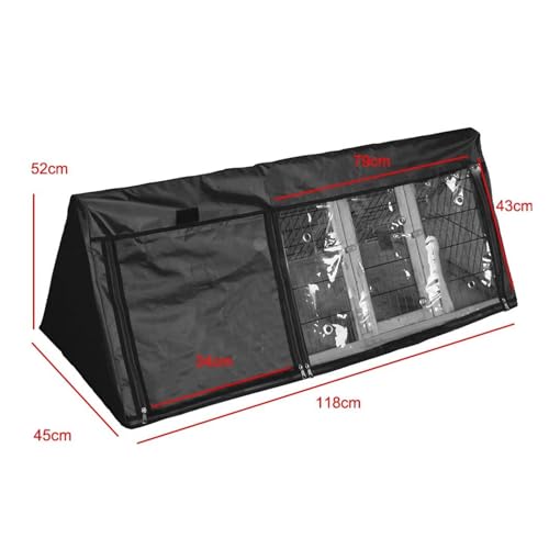 Couverture de clapier à lapin bâche de protection table de jardin étanche grise - 5