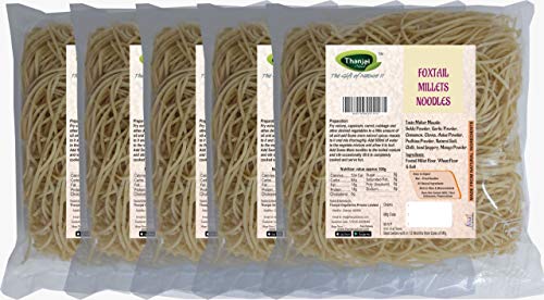 Thanjai Natural Foxtail Millet Noodles 180 Grams X 5 (900 Grams) of Homemade Natural Millet Noodles(No Preservatives, No Chemicals, No Artificial Extract)