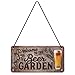 Nostalgic-Art Retro Hängeschild Welcome to The Beer Garden – Geschenk-Idee für Bier-Fans, aus Metall, Vintage-Design zur Dekoration, 10 x 20 cm