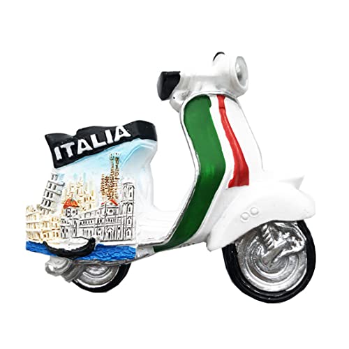 Imán de Resina 3D Motocicleta Italia para Refrigerador