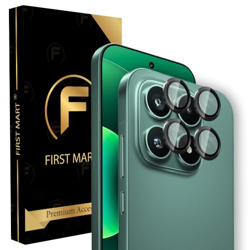 Image of FIRST MART Black Camera Ring Guard Protector for Xiaomi 17 | Tempered Glass with Metal Alloy Rings, HD Clear, Scratch Resistant, Case-Friendly | Pack of 1