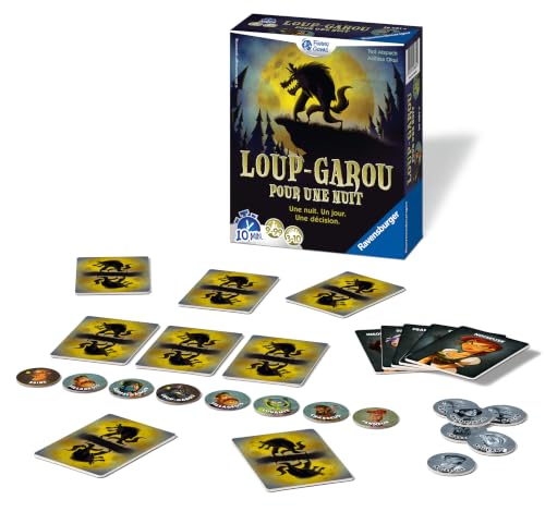 Ravensburger - Loup-Garou pour Une Nuit - Jeu de Société Loup Garou - Jeu d'Ambiance - 3 à 10 Joueurs - Dès 9 Ans - Appli Gratuite - 26681 - (Multilingue – Français Inclus)