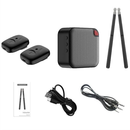 Juego de batería electrónica virtual, baquetas de aire con altavoz, tambor de aire con baquetas, pedales, Bluetooth y sonidos, juego de baquetas de batería, máquina eléctrica de tambor de mesa para