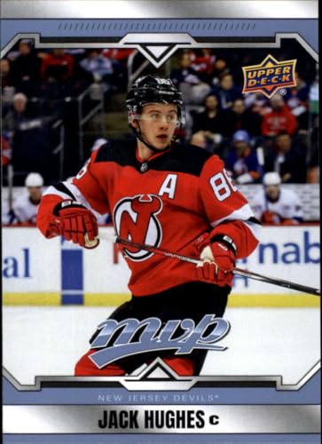 2024-25 Upper Deck MVP Hockey #47 Jack Hughes New Jersey Devils Official NHL Trading Card (Stock Photo Shown, Card in Near Mint to Mint Condition)