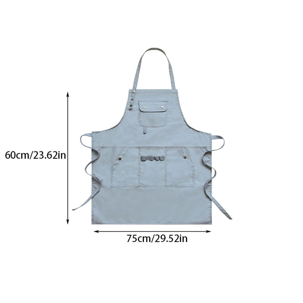TEESONG Grembiule da Cuoco Grembiule di Tela Coreano for la Cucina Domestica, caffè, Latte, tè, Cottura, semplici Abiti da Lavoro in Tinta Unita for Uomini e Donne Grembiuli da Uomo(A)